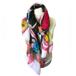 Desigual Black & White Multicoloured Flowers